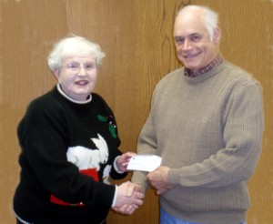 DONATIONS AND NAMING RIGHTS - Jim Campbell of HOTH Donates $15,000.00 to Treasurer, Marge Coonen